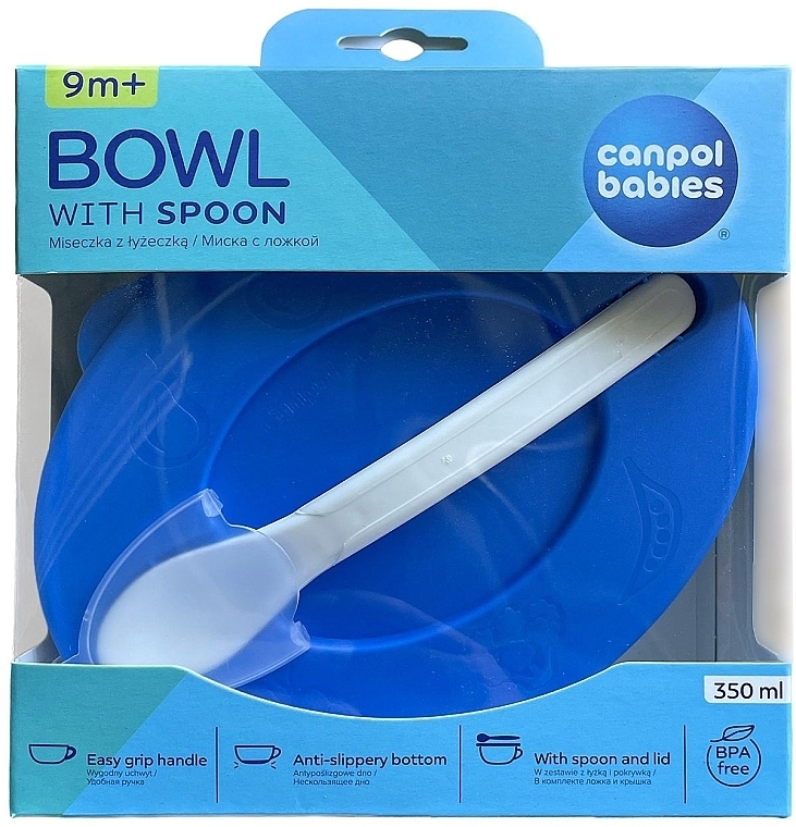 CANPOL BABIES BOWL WITH SPOON (+9M)
