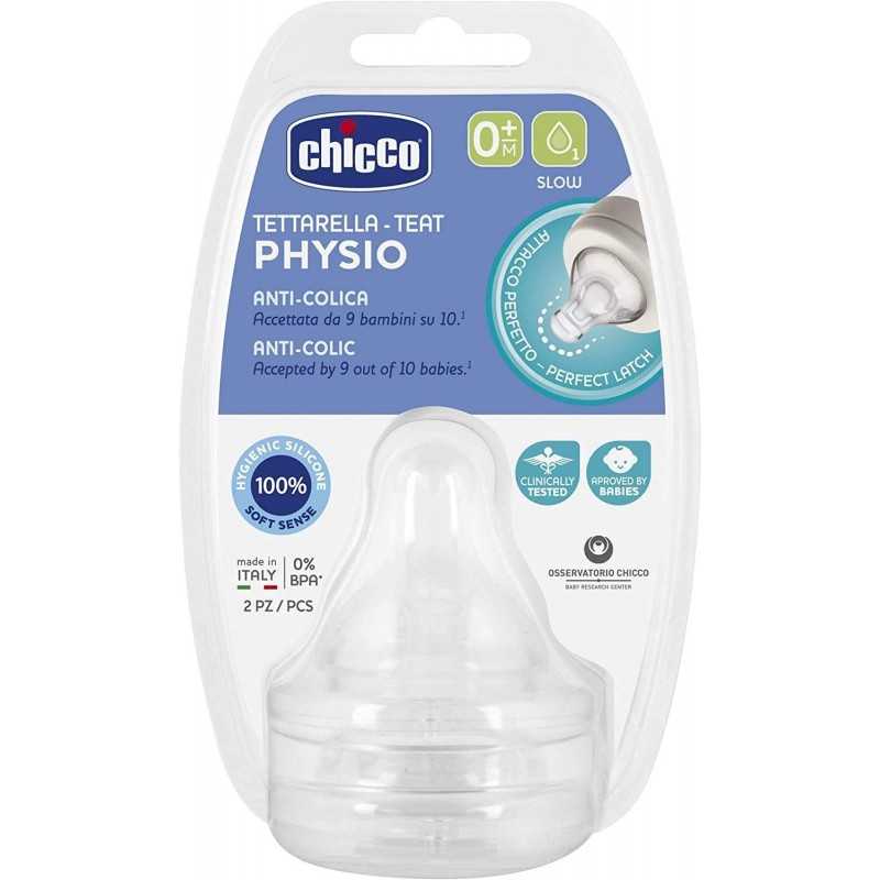 TÉTINE PHYSIO TEAT ANTI COLIC SILICONE - CHICCO - 0M+
