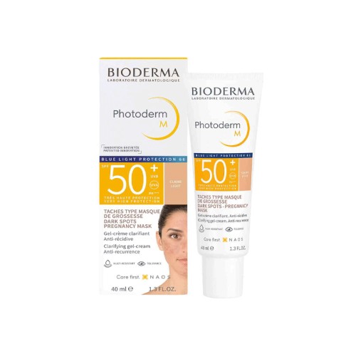 BIODERMA PHOTODERM M GEL-CREME CLARIFIANT ANTI-RECIDIVE TEINTE CLAIRE SPF50+ 40ML