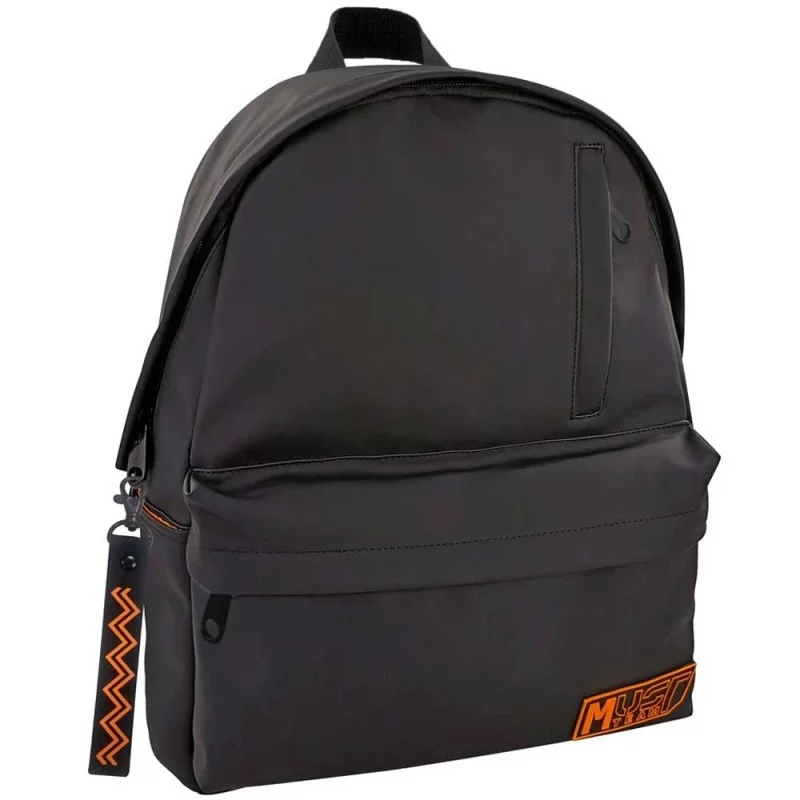 MUST Sac à Dos Cuir Mat Collège/Lycée 20L