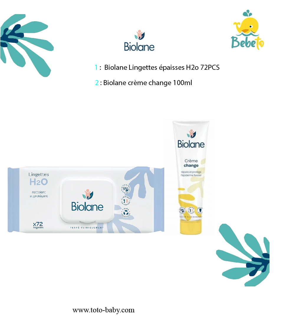 Pack Biolane lingette+ crème de change