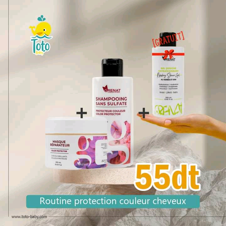 Pack Grenat Pour Protection Couleur Cheveux