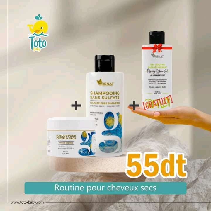 Pack Grenat Pour Cheveux Secs