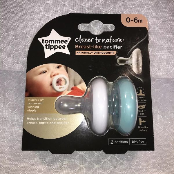 Tommee Tippee Closer To Nature Pacifier Breast-Like Shape 0-6M 2pk Unisex Ortho