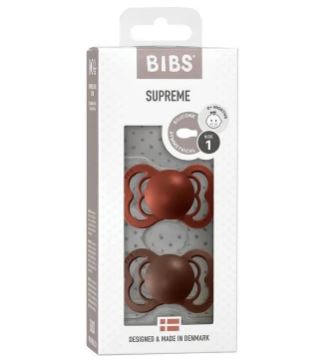lot de 2 tétines en silicone BIBS Taille 1 (0-6 mois)
