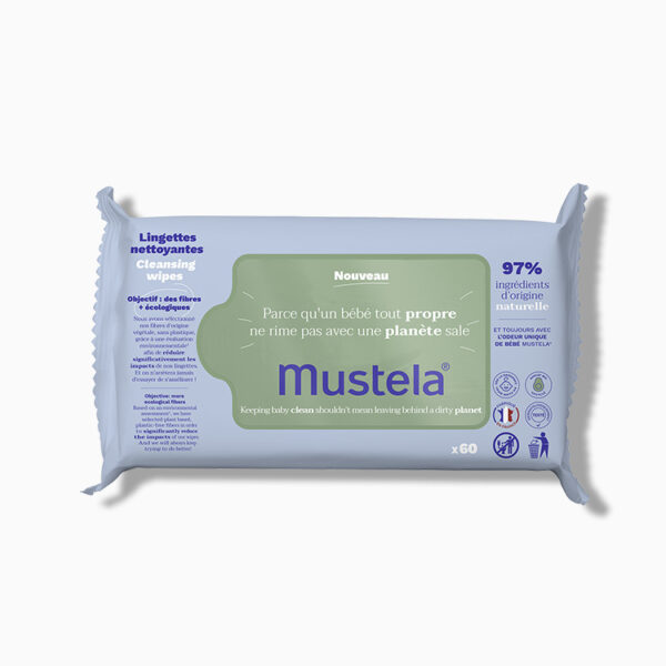 MUSTELA LINGETTES NETTOYANTES A L'AVOCAT BIO *60 LINGETTES