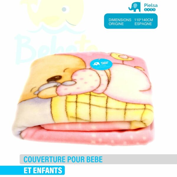 couverture pielsa pink bear REF 6375