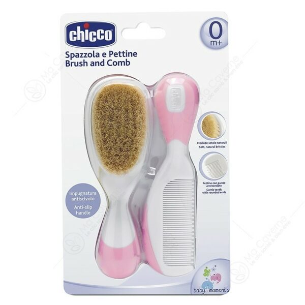 CHICCO BROSSE ET PEIGNE ROSE
