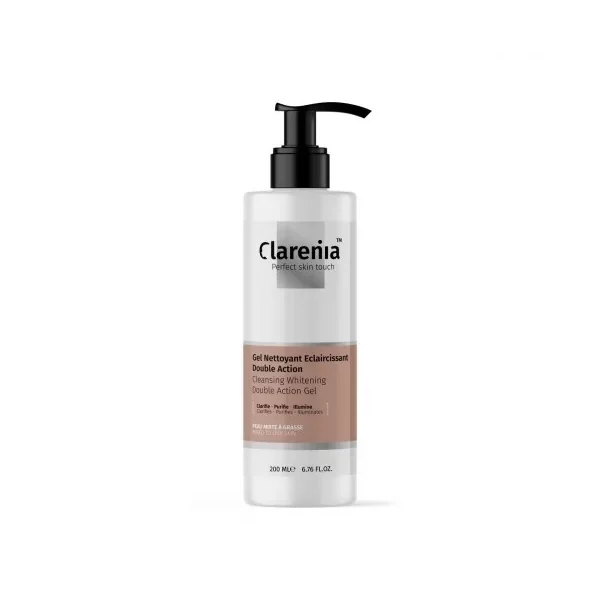 CLARENIA GEL NETTOYANT ECLAIRCISSANT DOUBLE ACTION Peau Normale Sèche - 200 Ml