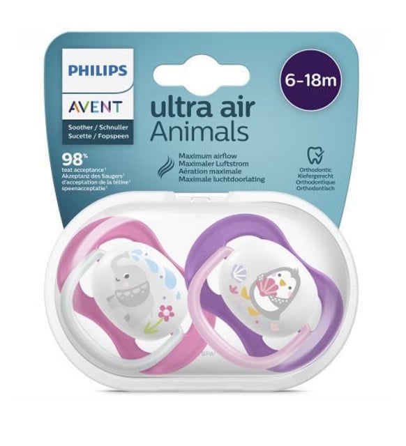 PHILIPS AVENT PACK 2 SUCETTES 6-18 MOIS