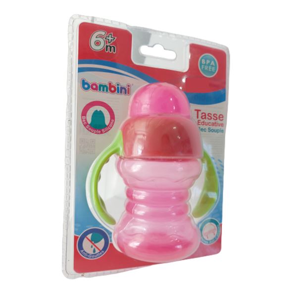 Tasse éducative rose Bambini