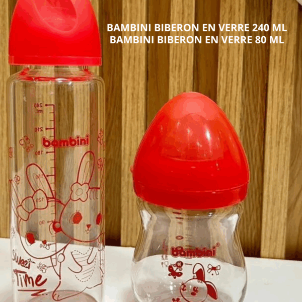 Pack Bambini Biberon En verre Rouge