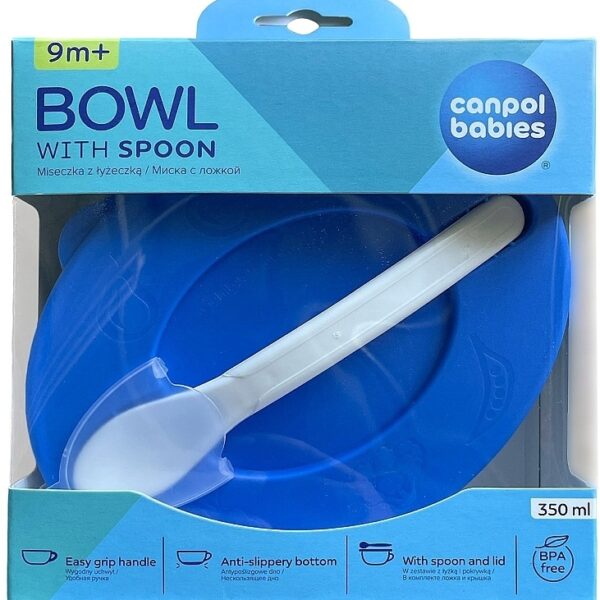 CANPOL BABIES BOWL WITH SPOON (+9M)