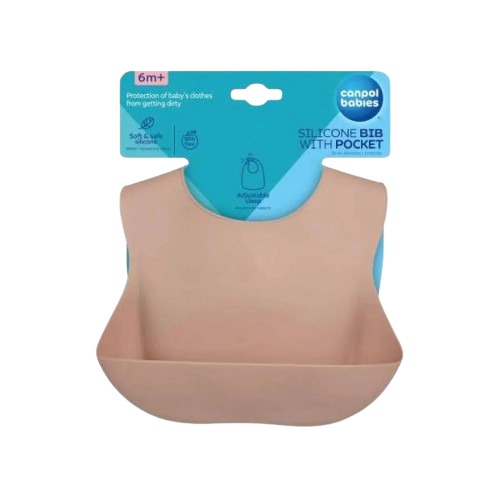 Bavoir Bébé en Silicone avec Poche - Canpol Babies