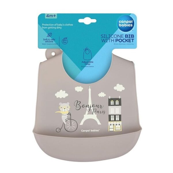 Bavoir en Silicone Bébé - Canpol Babies