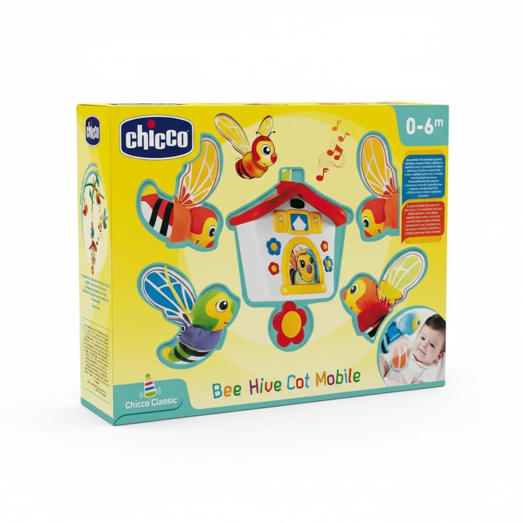 Chicco Classic Mobile de Lit Musical Ruche d'Abeilles (0-6M)