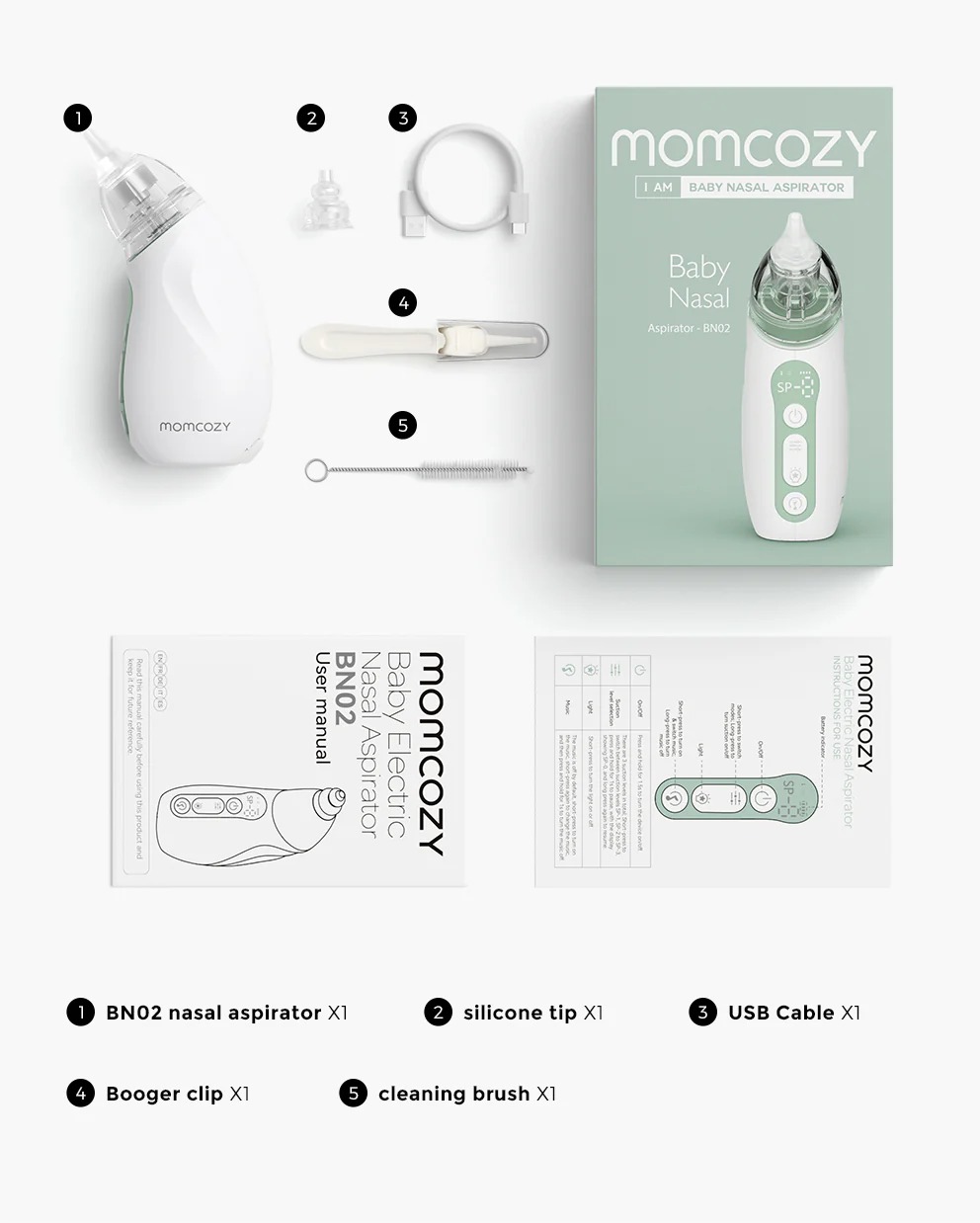 L'aspirateur nasal électrique Momcozy BN02 (2)
