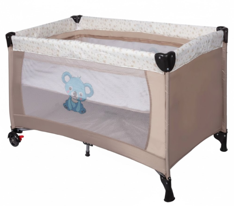 Parc Lit KOALA Bello Réglable - Beige & Grège