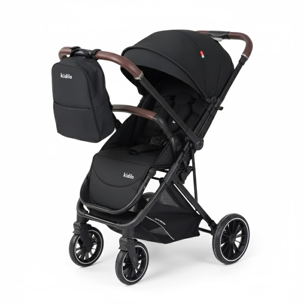 Poussette Citadine Compacte Kidilo Noire
